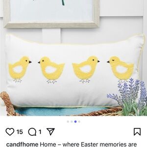 Yellow Chick Pillow C and F pillows nursery, Easter, Spring, chick